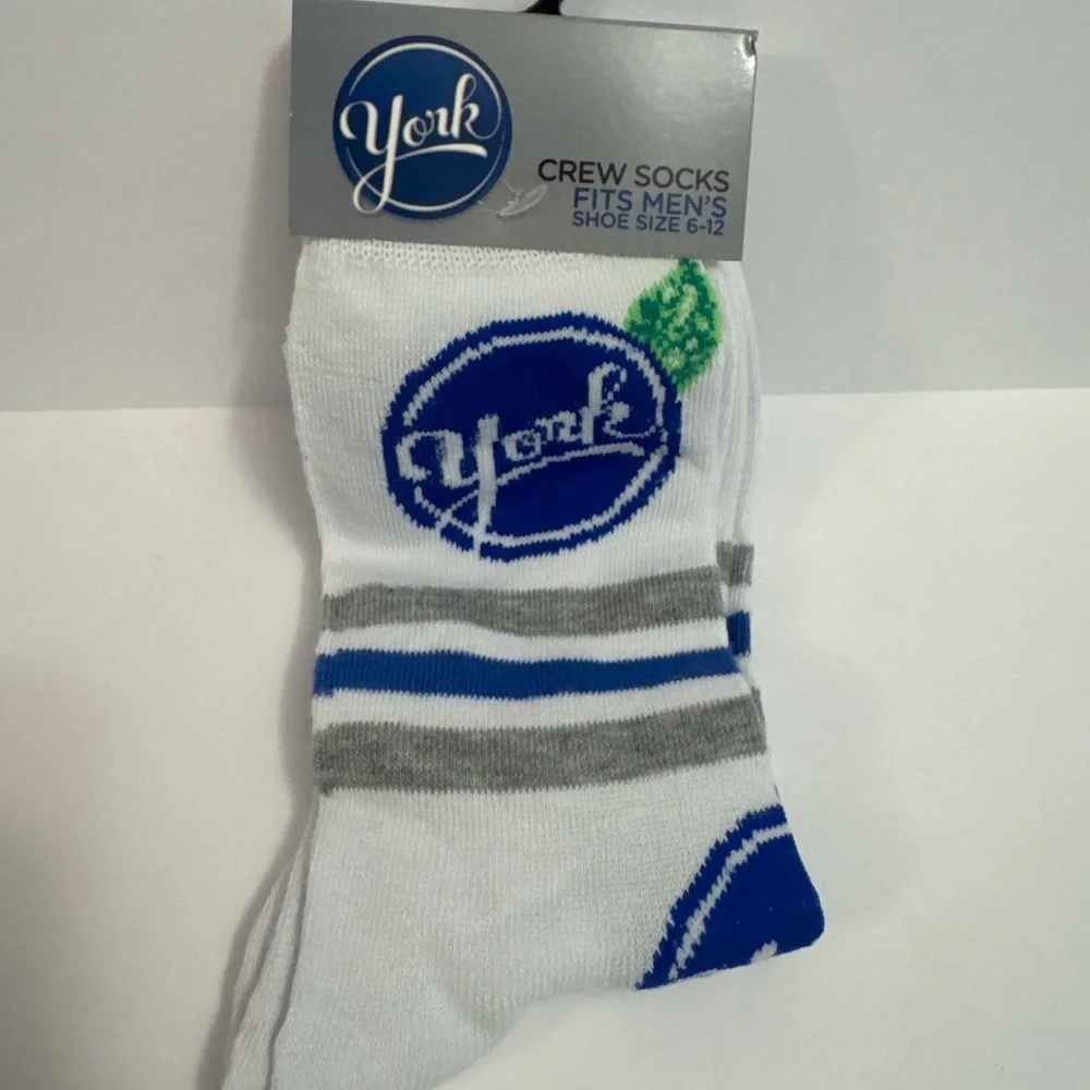 Men's Crew Socks - White and Gray